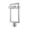 Z-Lite Luttrel 1 Light Outdoor Post Mount Fixture, Silver & Frosted 566PHBR-SL-LED - alternate 1